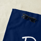 Funny Golfer Vater Navy Blue Custom Strandtuch (Beispiel)