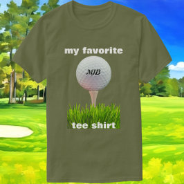 Funny Golfers Lieblings-Tee-Shirt mit Initialen T-Shirt