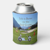 Funny Golfers und Golf Cart Handtuch Dosenkühler (Kanne Rückseite)