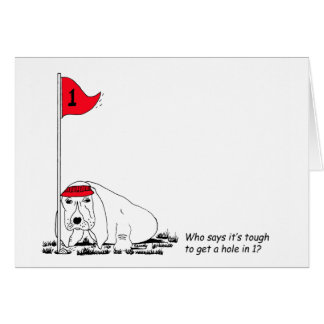 Funny Golfhund Grußkarte