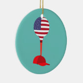 Funny Golfing Baseball Cap Kleiderhut Keramik Ornament (Rechts)