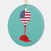 Funny Golfing Baseball Cap Kleiderhut Keramik Ornament (Links)