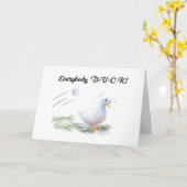 Funny Golfing Birthday mit Duck Karte (Gelbe Blume)