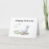 Funny Golfing Birthday mit Duck Karte (Vorderseite)