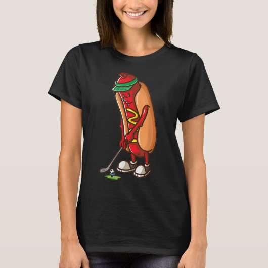 Funny Golfing Hot Dog Golf Geschenke für Men Boys T-Shirt (Vorderseite)
