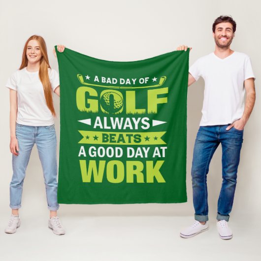 Funny golfing lovers word art  fleecedecke (Beispiel)