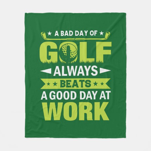 Funny golfing lovers word art  fleecedecke (Vorderseite)