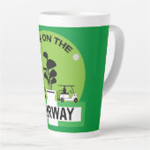 Funny Golfing Pros Golfing Fanatics Sport Milchtasse (Rechte Ecke)