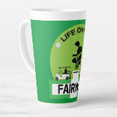 Funny Golfing Pros Golfing Fanatics Sport Milchtasse (Linke Ecke)
