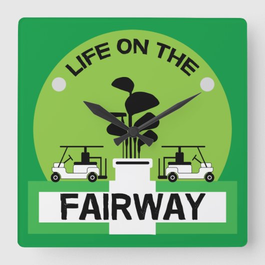 Funny Golfing Pros Golfing Fanatics Sport Quadratische Wanduhr (Vorderseite)