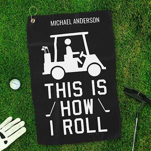 Funny Golfing So Roll ich Custom Golfer Golfhandtuch