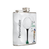 Funny Golfing - Wirklich T-Shirts Flachmann (Rechts)