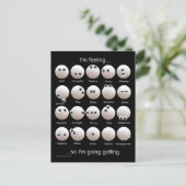 Funny Golfmoods Postcard Postkarte (Stehend Vorderseite)