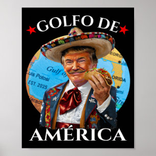 Funny Golfo De America mexikanischer Stil Funny Po Poster