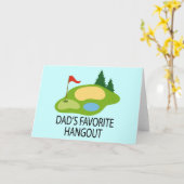 Funny Golfplatz Golfplatz Vater Hangout Geschenk Karte (Gelbe Blume)