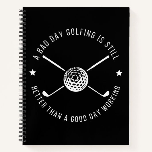 Funny Golfwork-Zitat Notizblock (Vorderseite)