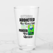 Funny Golfwork Zitat Sport Hobby Männer Glas (Rückseite)