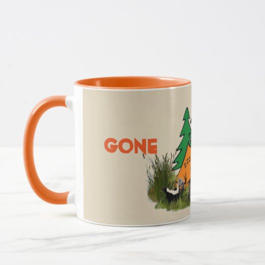 Funny Gone Camping Funny Mug Tasse (Links)