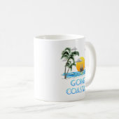 Funny Gone Coastal Nautical Sailing Sunset Kaffeetasse (VorderseiteRechts)