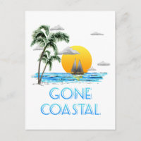 Funny Gone Coastal Nautical Sailing Sunset