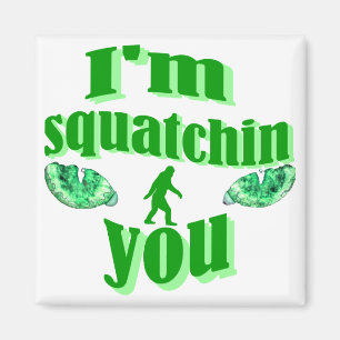 Funny gone squatting magnet