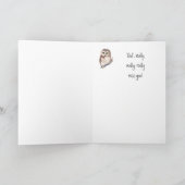 Funny, Good Bye - ich werde dir Owl verpassen, Nie Karte (Innenseite)