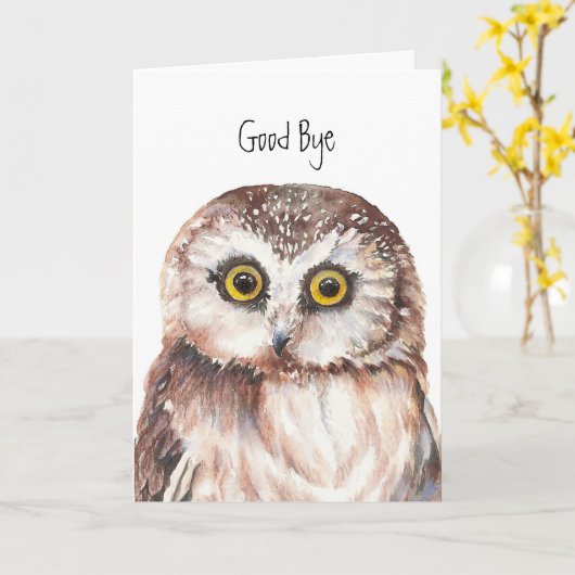 Funny, Good Bye - ich werde dir Owl verpassen, Nie Karte (Gelbe Blume)