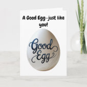 Funny Good Egg Wertschätzung - Danke Geschenk (Vorderseite)
