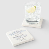 Funny Good Friends Adventure Typografy Zitat Steinuntersetzer (Seitenansicht)