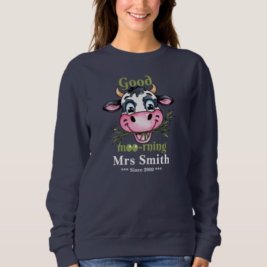 Funny Good Morgenkuh Sweatshirt (Vorderseite)
