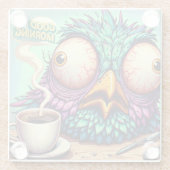 Funny Good Morning Bird Glasuntersetzer (Rückseite)