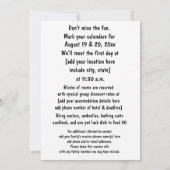 Funny Good Times Family Wiedersehen Einladung (Rückseite)