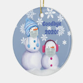 Funny Goodbye 2020 Snowman Keramik Ornament (Links)