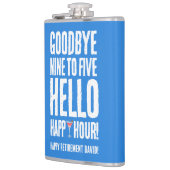 Funny Goodbye 9 to 5 Hallo Happy Hour Pensionierun Flachmann (Links)