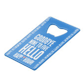 Funny Goodbye 9 to 5 Hallo Happy Hour Pensionierun Geldbeutel Flaschenöffner (Rückseite Schrägansicht)