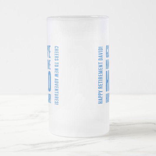 Funny Goodbye 9 to 5 Hallo Happy Hour Pensionierun Mattglas Bierglas (Mittel)