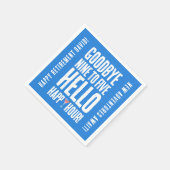 Funny Goodbye 9 to 5 Hallo Happy Hour Pensionierun Serviette (Ecke)