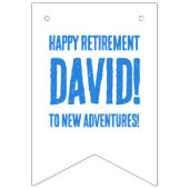 Funny Goodbye 9 to 5 Hallo Happy Hour Pensionierun Wimpelkette (Zweite Fahne)