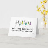 Funny Goodbye Card, Rude Farewell Card, Funny Card Karte (Gelbe Blume)