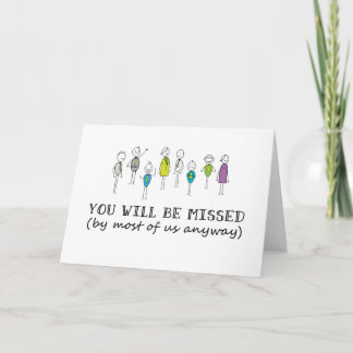 Funny Goodbye Card, Rude Farewell Card, Funny Card Karte