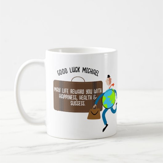 Funny Goodbye Gift Personalisierter Reisender Kaffeetasse (Links)