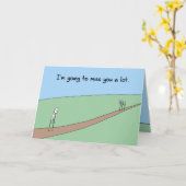 Funny Goodbye: Ich werde dich sehr vermissen Karte (Gelbe Blume)