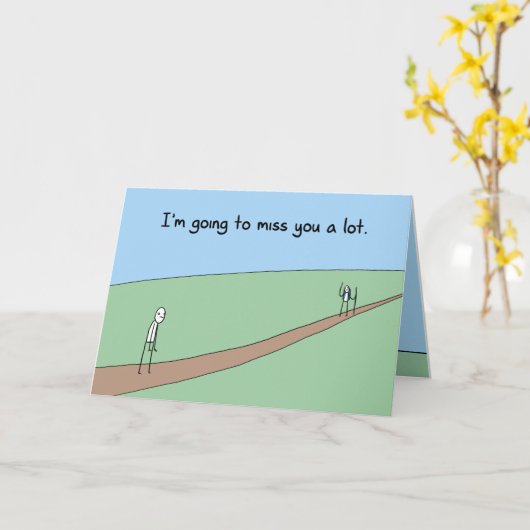 Funny Goodbye: Ich werde dich sehr vermissen Karte (Gelbe Blume)