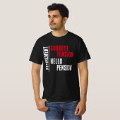 FUNNY Goodbye Tension Hello Pension Rentirement T-Shirt (Vorne ganz)