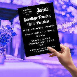 FUNNY Goodbye Tension Vater Retirement Party Einladung