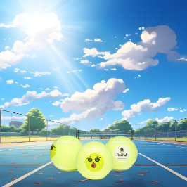 Funny Goofy Face Tennisbälle