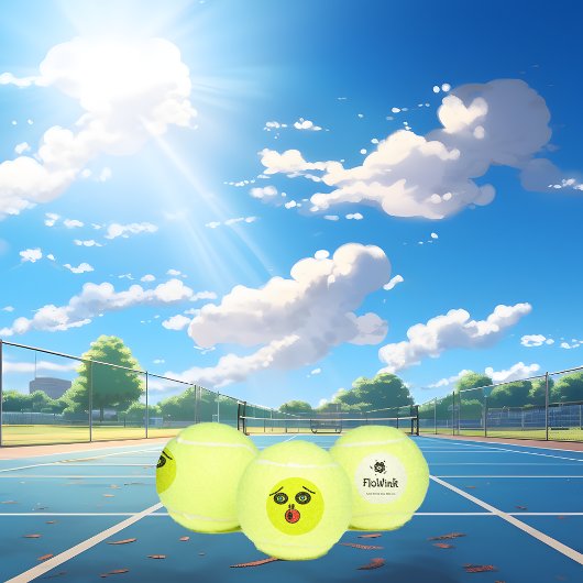 Funny Goofy Face Tennisbälle