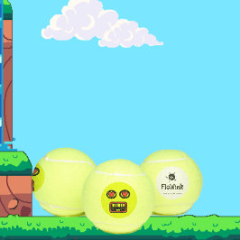 Funny Goofy Face Tennisbälle