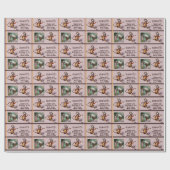 Funny Goofy Horse Geburtsname Sentiment Geschenkpapier (Flach)