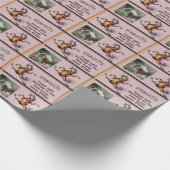 Funny Goofy Horse Geburtsname Sentiment Geschenkpapier (Ecke)